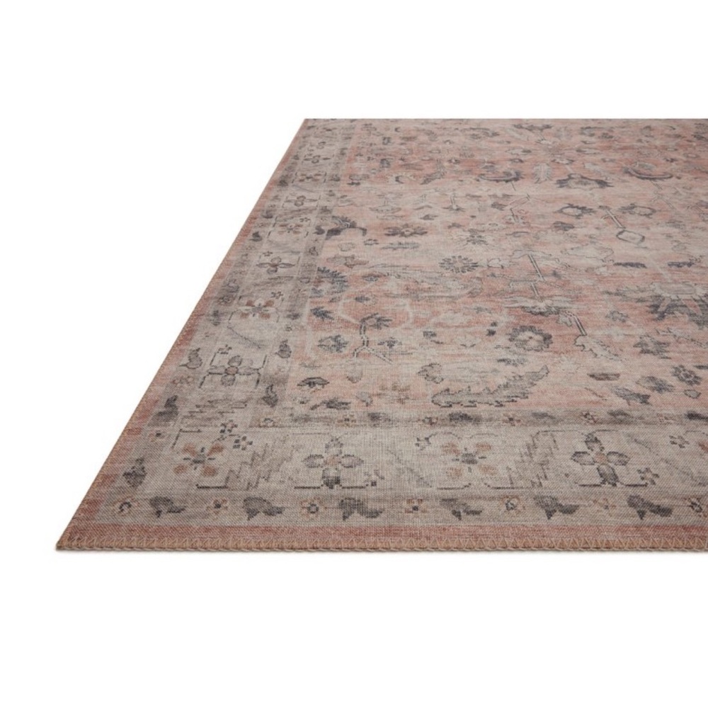 LOLOI NEW Hathaway mid century modern medallion rug -blush -2x5